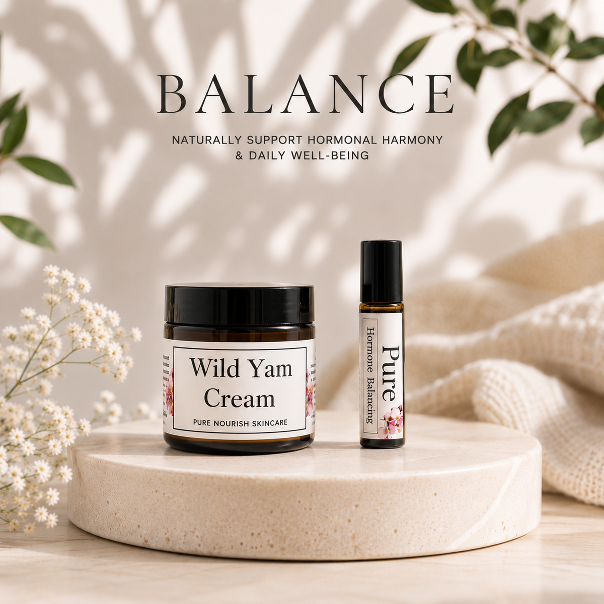 Wild Yam Cream & Roller Set